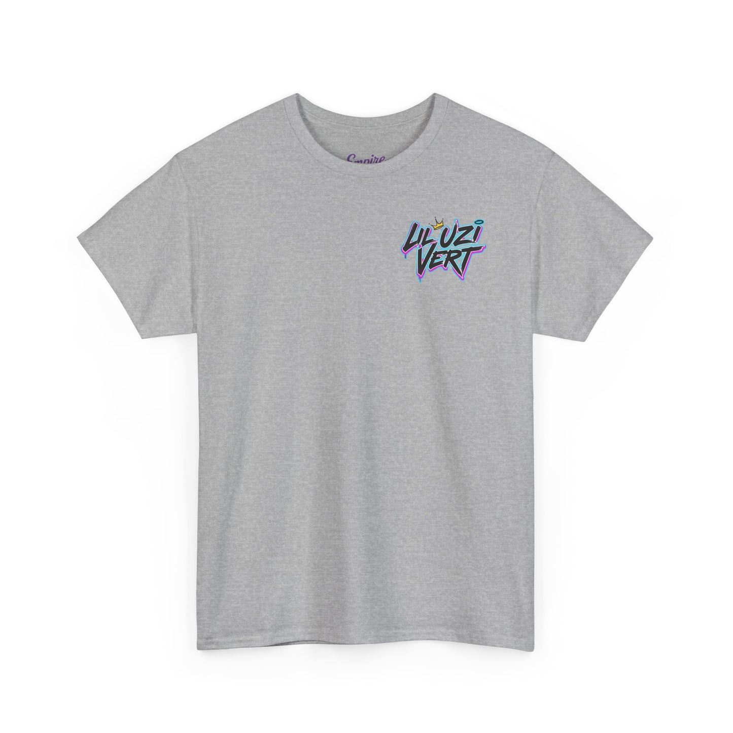 Lil Uzi Graphic Tee — Retro Neon Logo & Photo Back Print