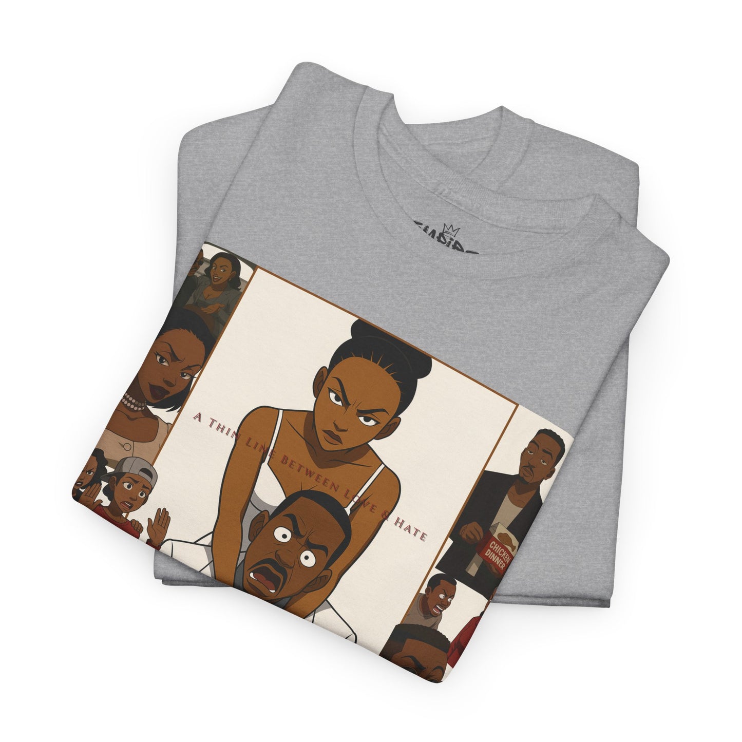 "A Thin Line" Unisex Heavy Cotton Tee - Artistic Tribute Design
