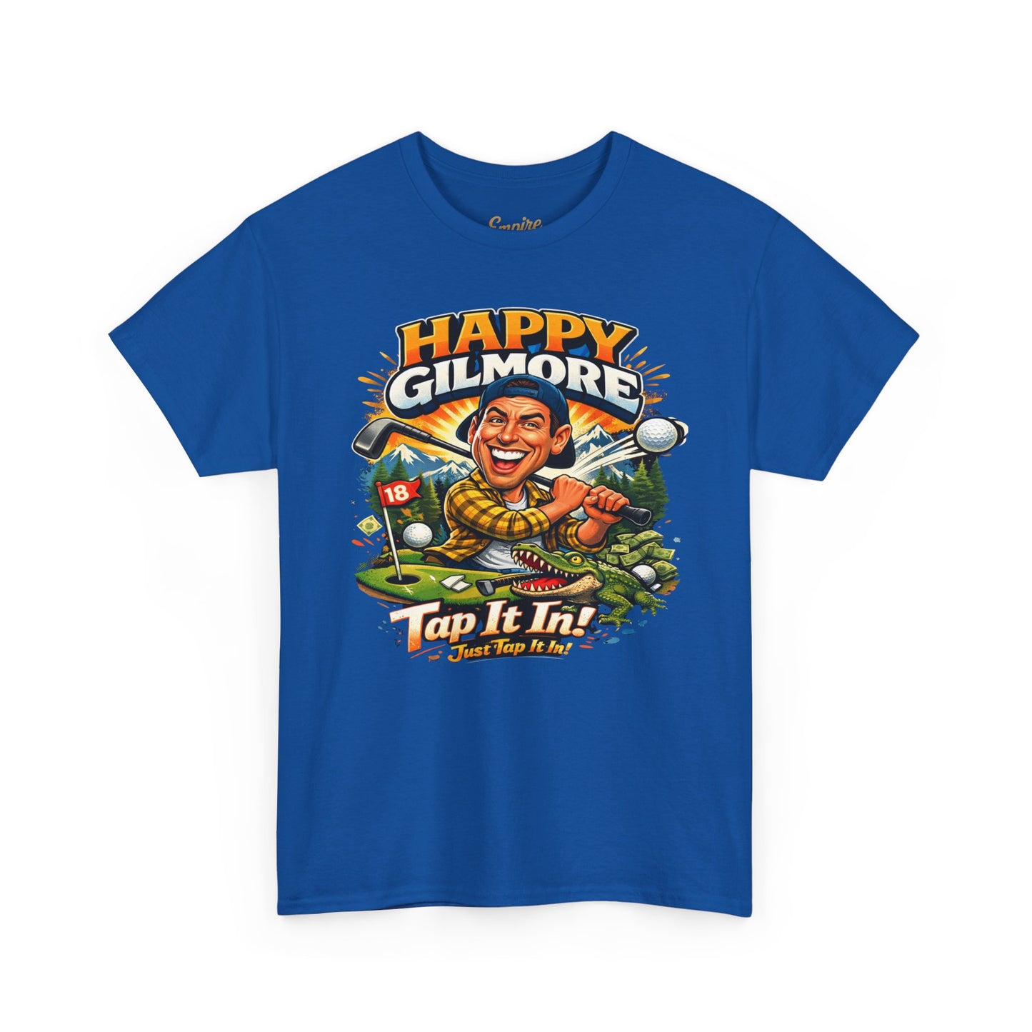 Happy Gilmore Golf T-Shirt — Vintage Funny Movie Golf Tee (‘Tap It In’ Design)