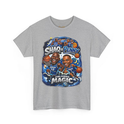 Orlando Magic Basketball Tee — Shaq & Penny Retro Cartoon Design