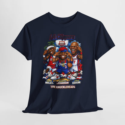 LA Clippers Cartoon Roster Tee — "The Knuckleheads" Team Graphic T-Shirt