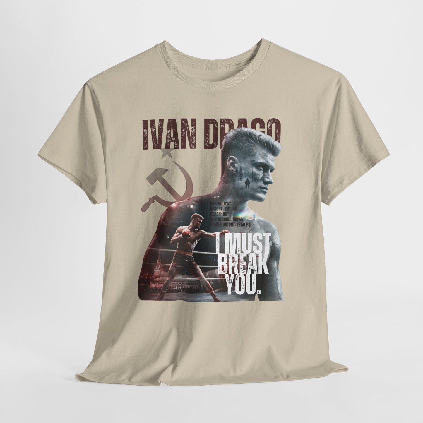 Ivan Drago 'I Must Break You' T-Shirt - Retro Rocky Boxing Graphic Tee