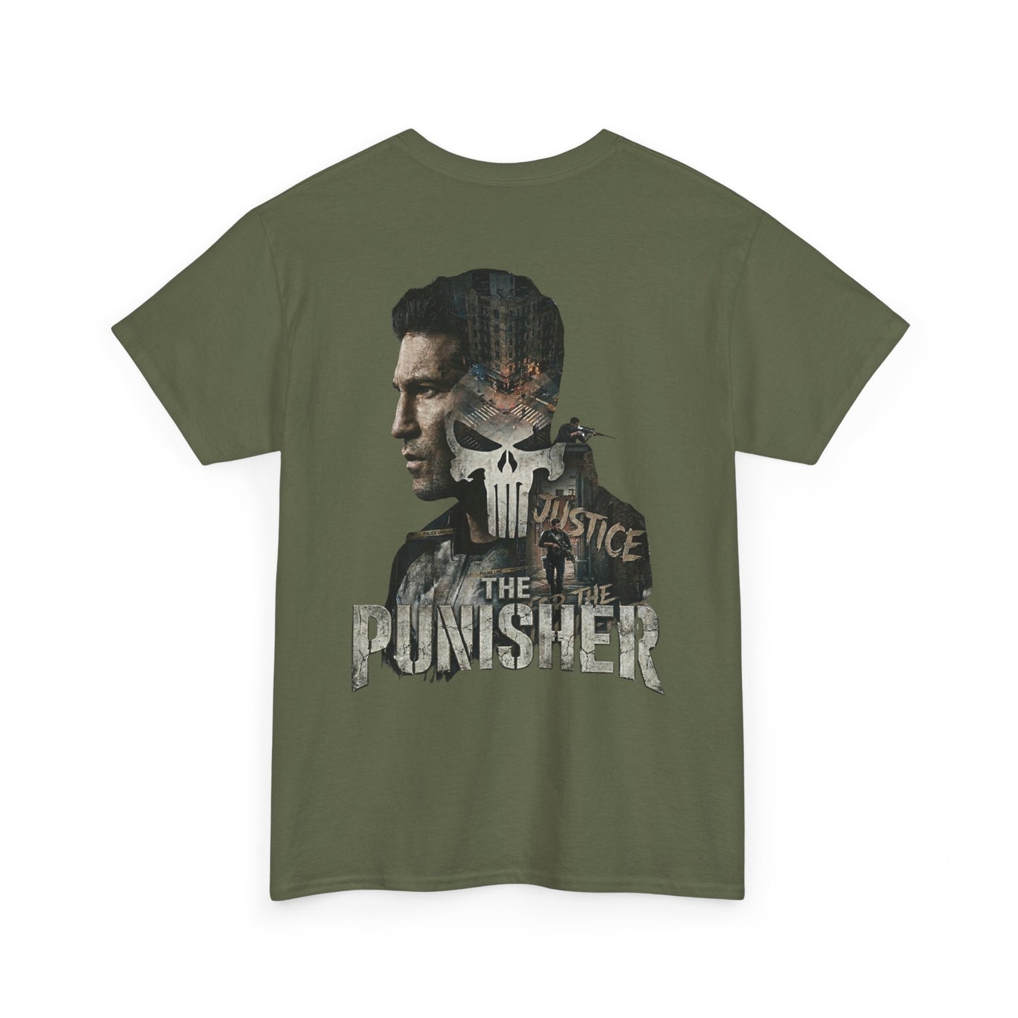 Punisher Graphic Tee — Skull Logo Front & The Punisher Portrait Back