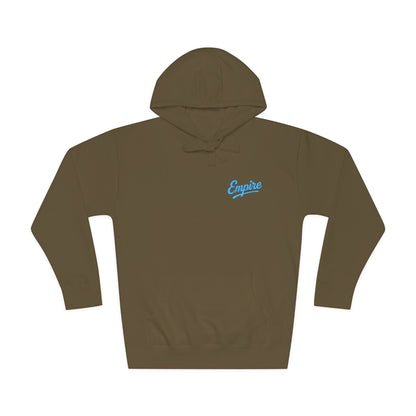 Empire Signature Embroidered Hoodie — Minimal Fleece with Carolina Blue 'Empire' Logo