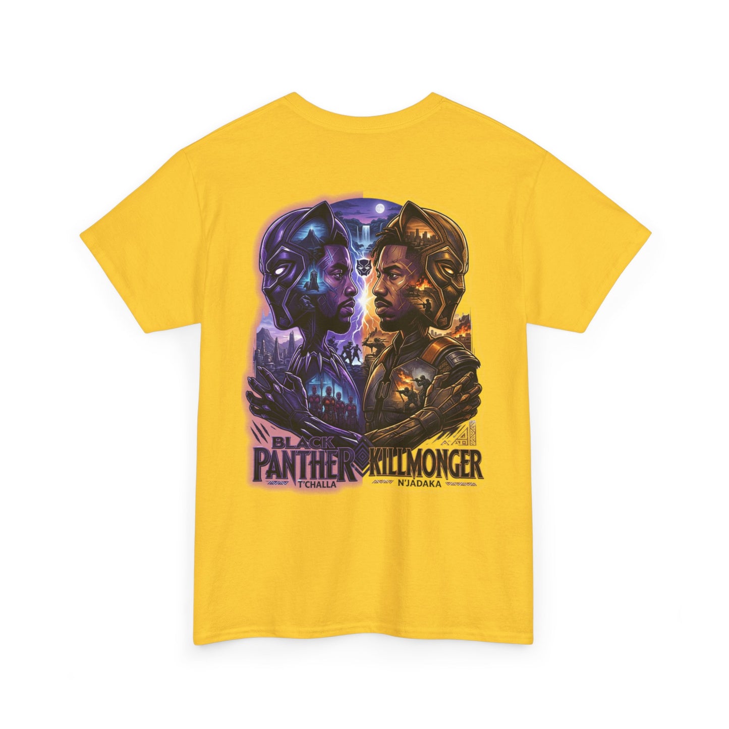Black Panther vs Killmonger Graphic Tee – Retro Marvel Movie Poster T-Shirt
