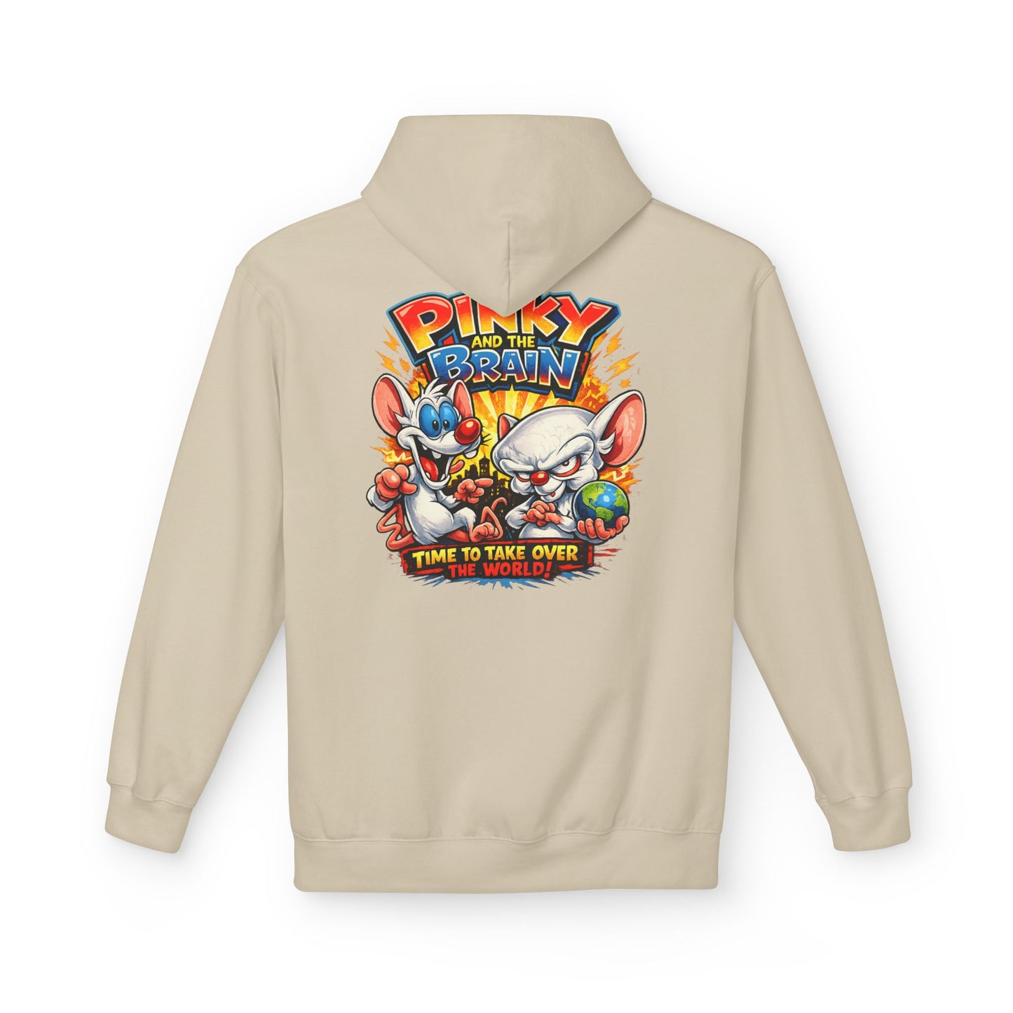 Pinky and the Brain "Time to Take Over the World" Midweight Softstyle Fleece Hoodie