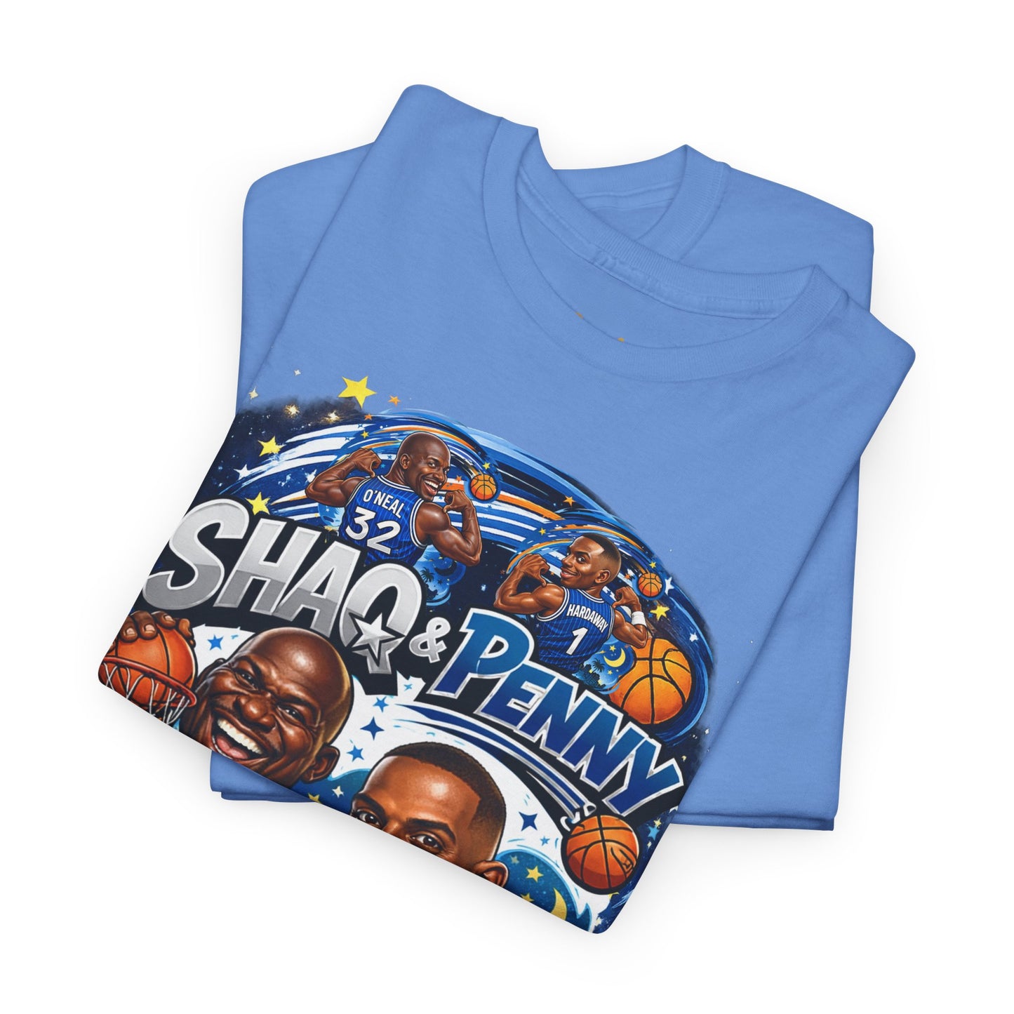 Orlando Magic Basketball Tee — Shaq & Penny Retro Cartoon Design