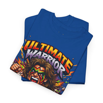 Ultimate Warrior Graphic Tee — Retro Wrestling Mascot T-Shirt