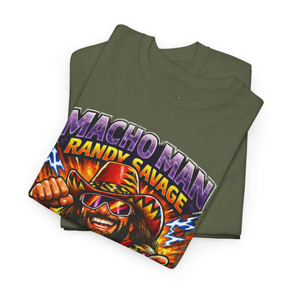 Retro Wrestling Graphic Tee — "Macho Man Randy Savage" Vintage Style