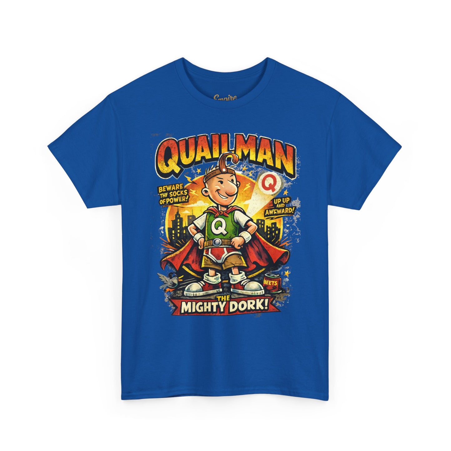 Quailman Mighty Dork T-Shirt — Retro Cartoon Graphic Tee