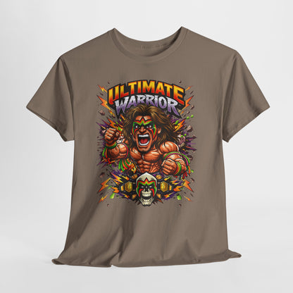 Ultimate Warrior Graphic Tee — Retro Wrestling Mascot T-Shirt