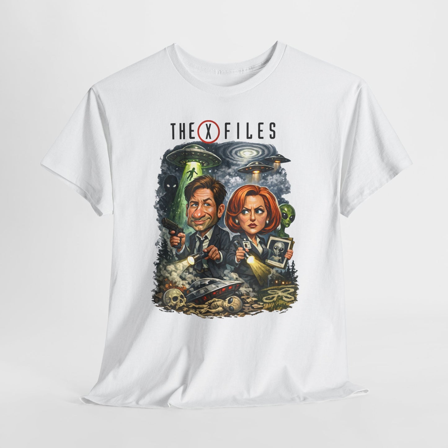 Sci‑Fi Detective Tee — The X Files Artwork Graphic T‑Shirt