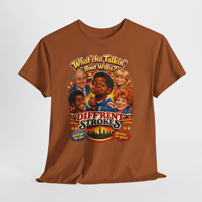 Different Strokes Retro TV Tee — "Whatchu Talkin' 'Bout Willis?" Vintage Sitcom T-Shirt