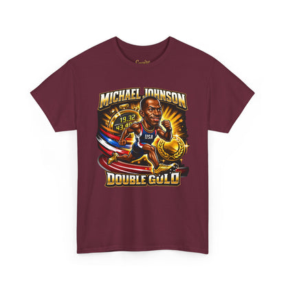 Michael Johnson 'Double Gold' Olympic Track Tribute Tee