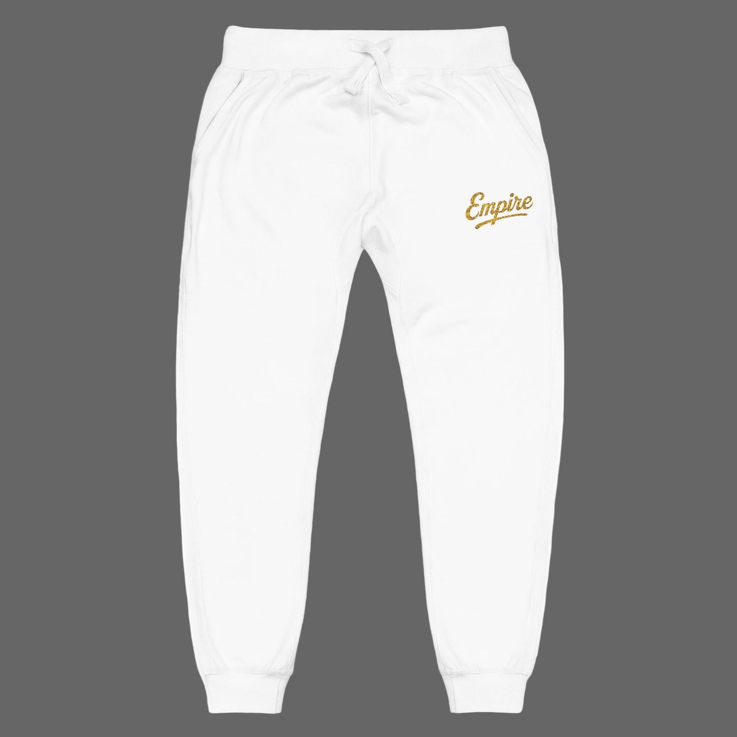 EMPIRE Unisex Fleece Sweatpants with Embroidered Design