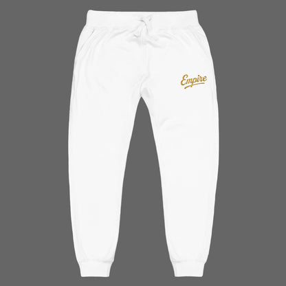 EMPIRE Unisex Fleece Sweatpants with Embroidered Design