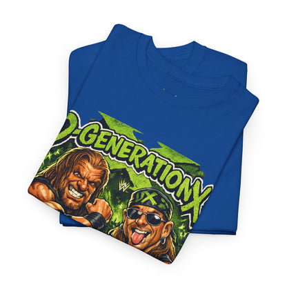 D-Generation X Retro Wrestling Tee — DX Skull & Heroes Graphic T-Shirt