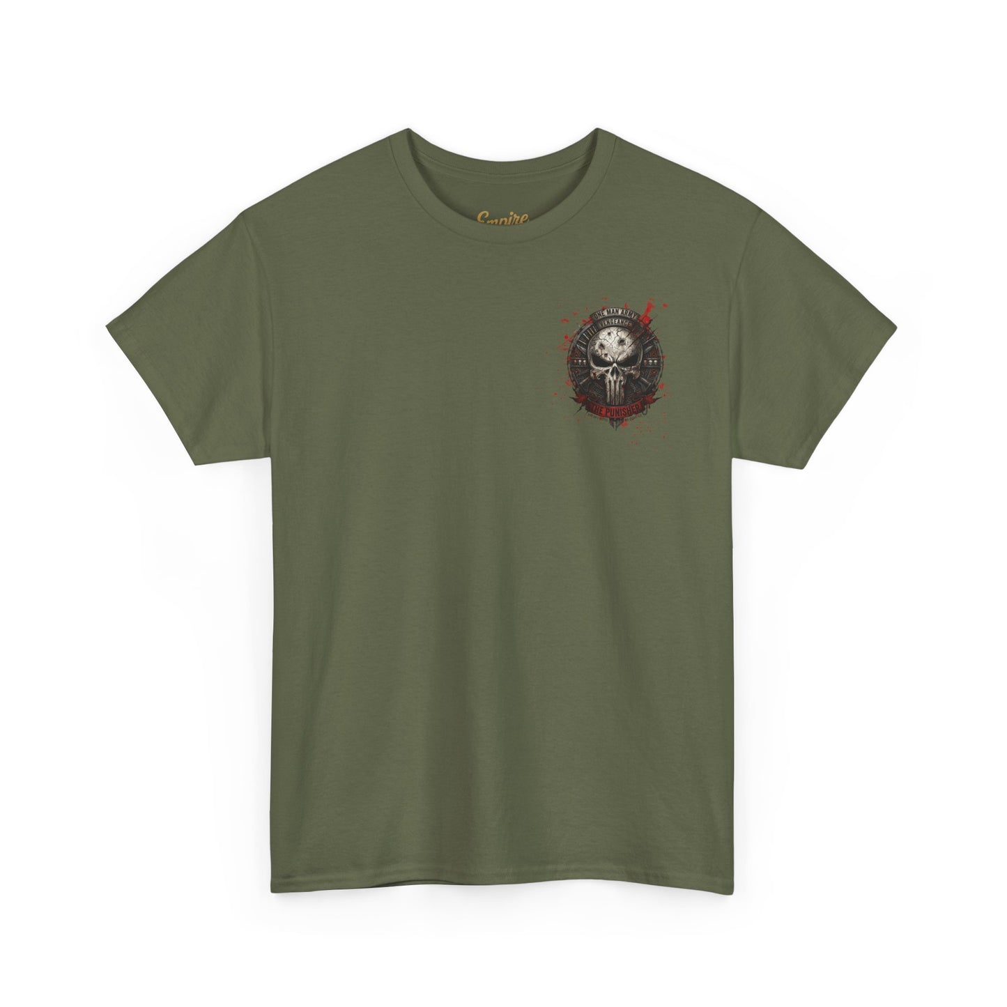 Punisher Graphic Tee — Frank Castle Skull Art Backprint