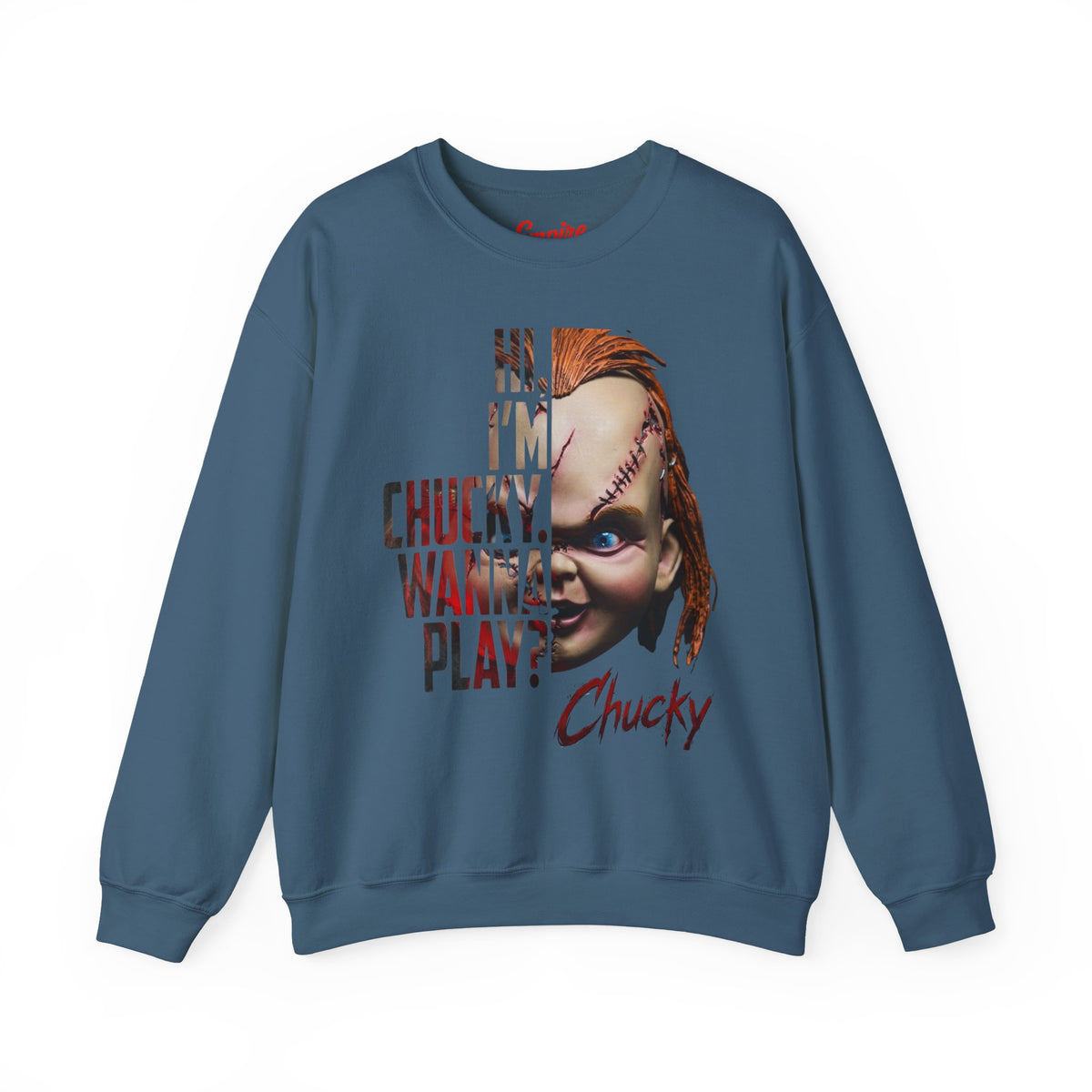 Chucky "Hi, I'm Chucky. Wanna Play?" Crewneck Sweatshirt