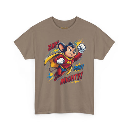 Mighty Mouse Comic Tee — Retro Superhero Kids Graphic T-Shirt
