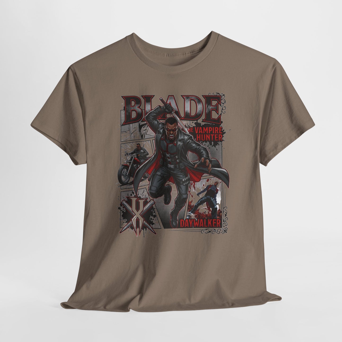 Blade Vampire Hunter Graphic Tee — Retro Comic Movie Poster T-Shirt