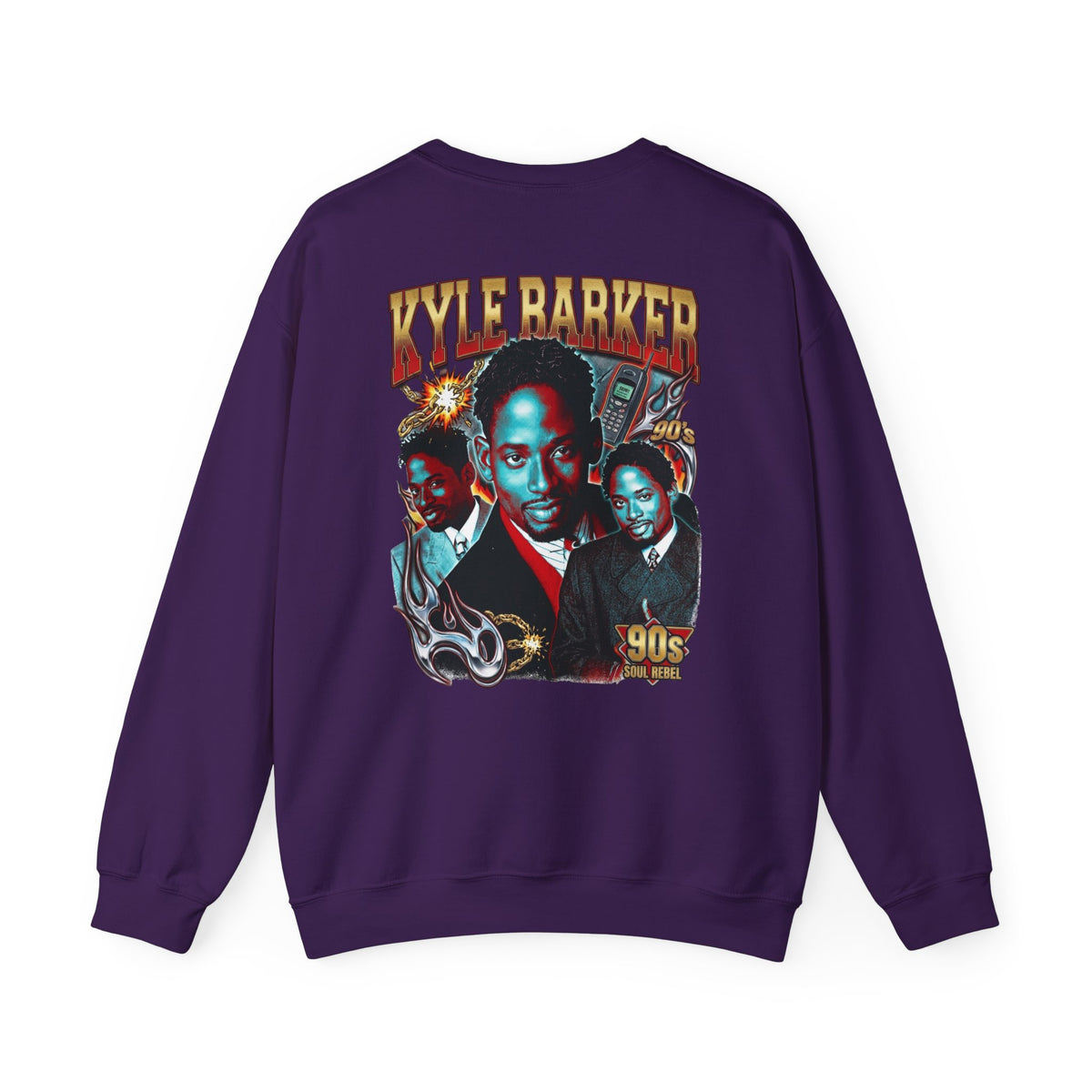 Crewneck Sweatshirt — 'Kyle Barker 90s' Vintage TV Sitcom Tribute Graphic