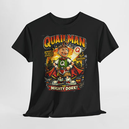 Quailman Mighty Dork T-Shirt — Retro Cartoon Graphic Tee