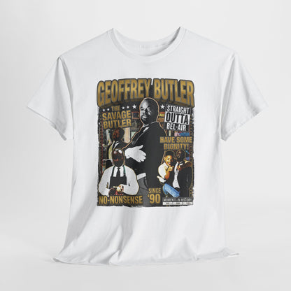 Geoffrey Butler Graphic Tee — "Savage Butler" Vintage Sitcom Tribute T-Shirt