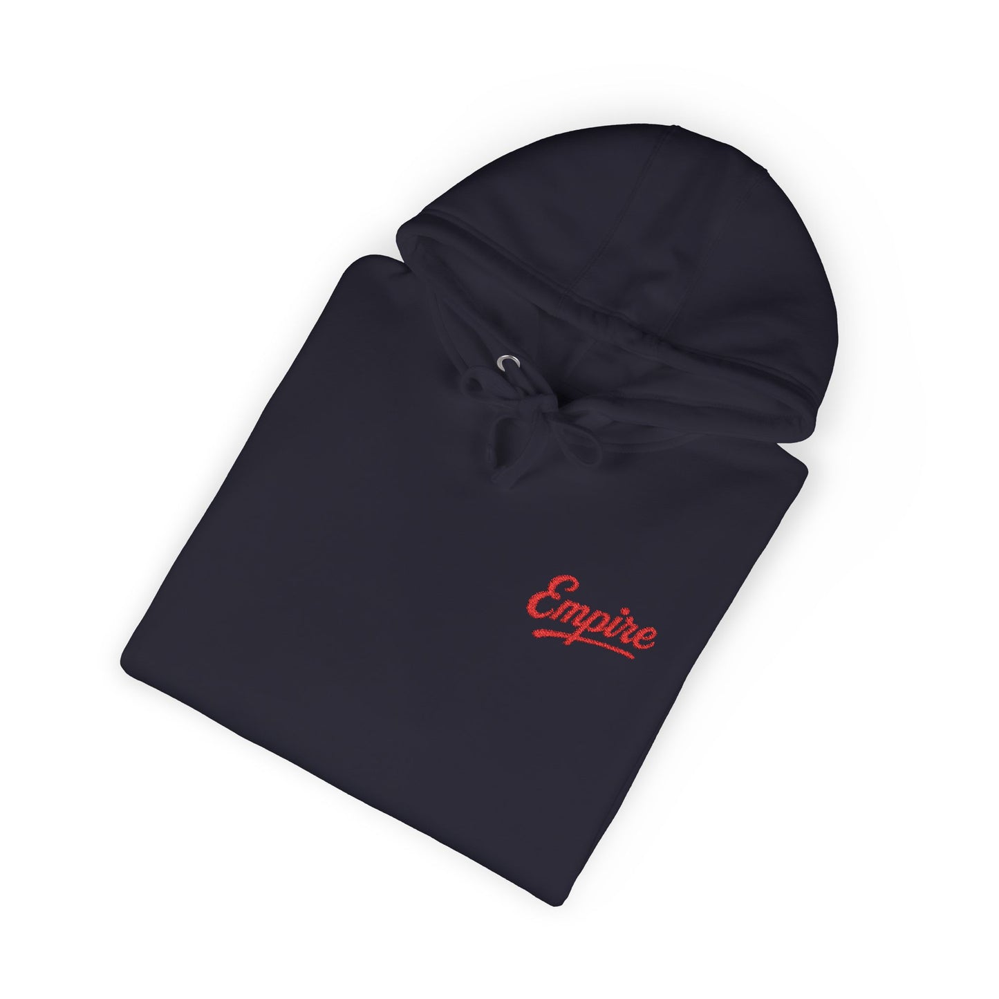 Empire Signature Embroidered Hoodie — Minimal Fleece with Red 'Empire' Logo