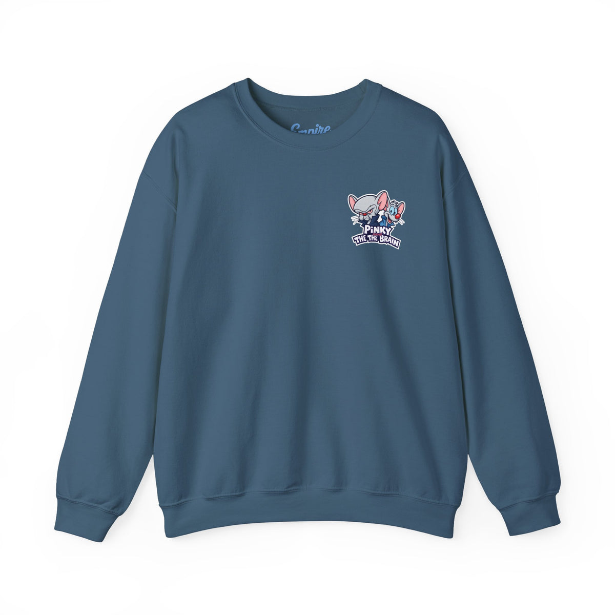 Pinky and the Brain Crewneck Sweatshirt - 'Time to Take Over the World' Graphic