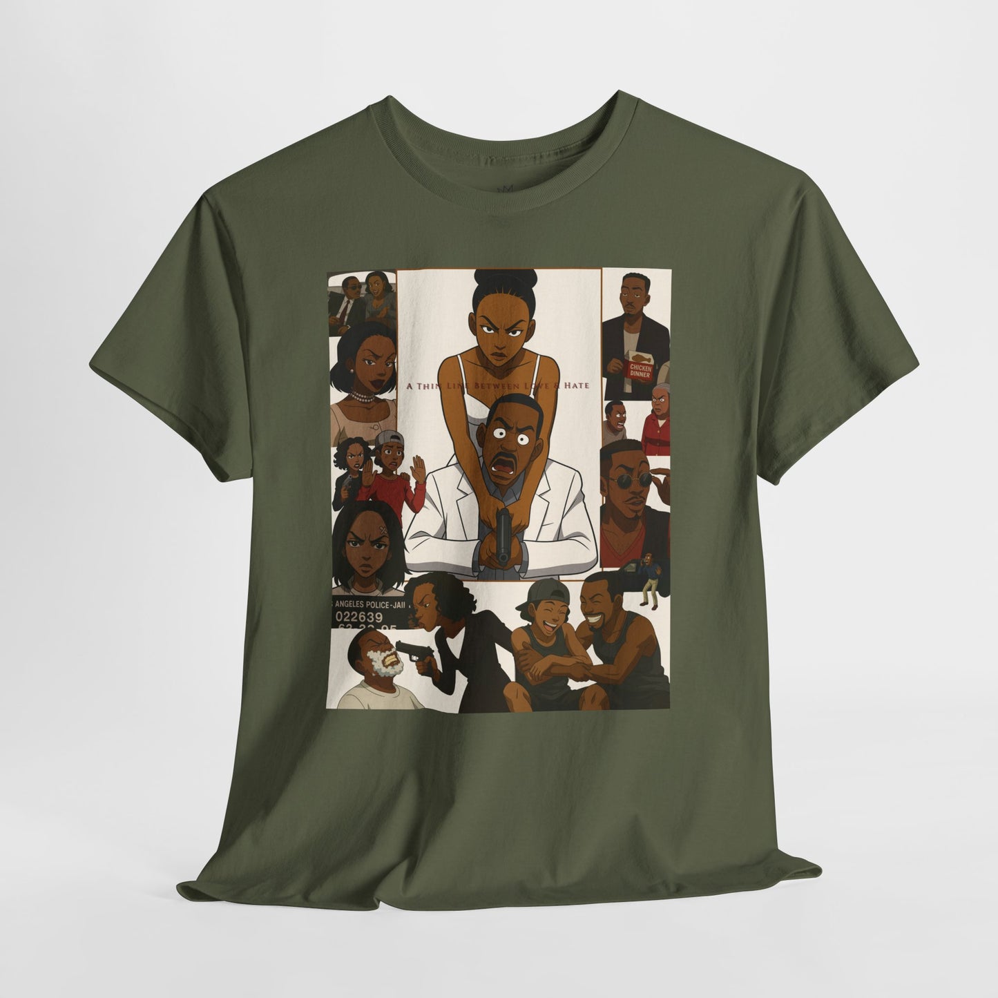 "A Thin Line" Unisex Heavy Cotton Tee - Artistic Tribute Design