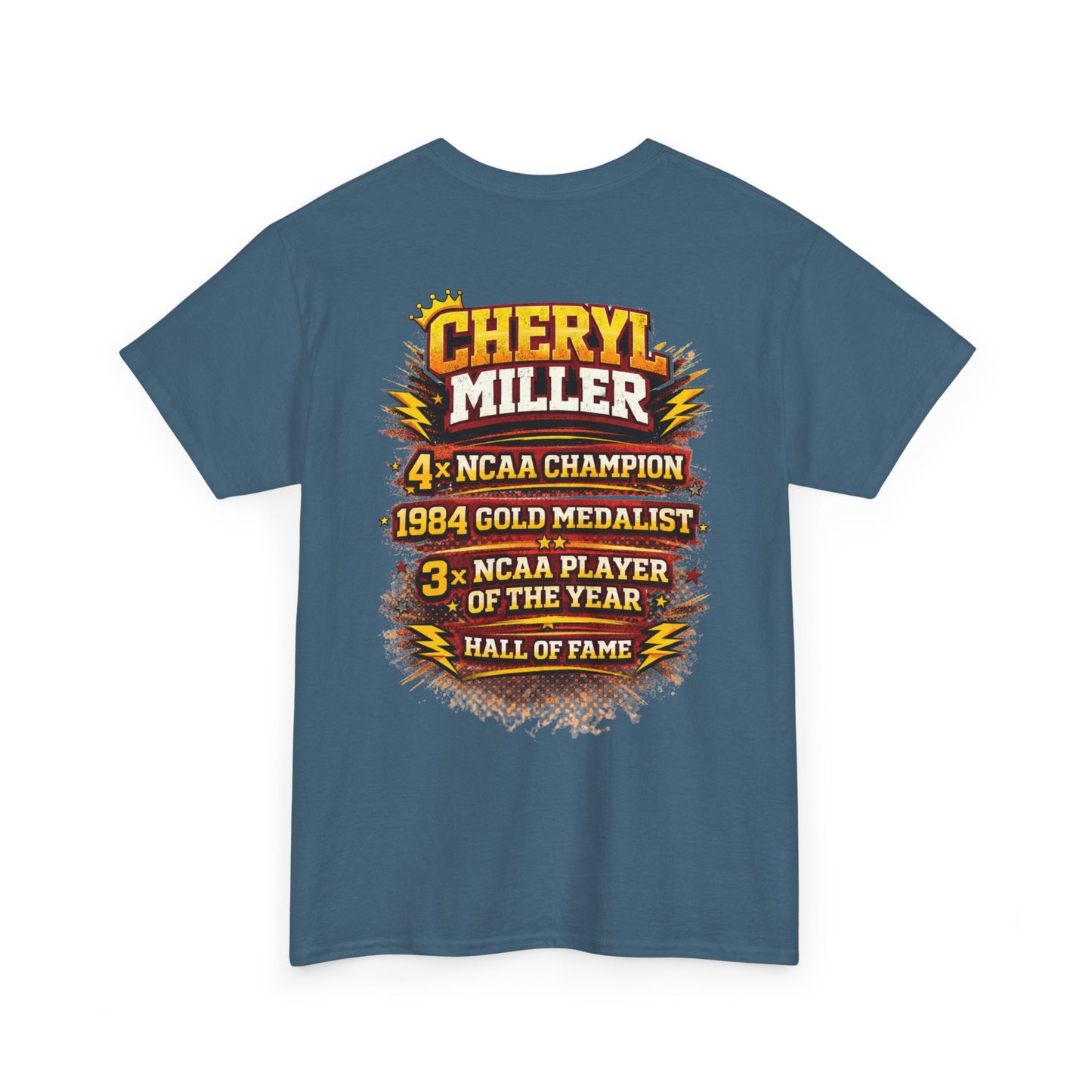 Legendary Cheryl Miller Basketball T-Shirt — 4x NCAA Champion, 1984 Gold Medalist