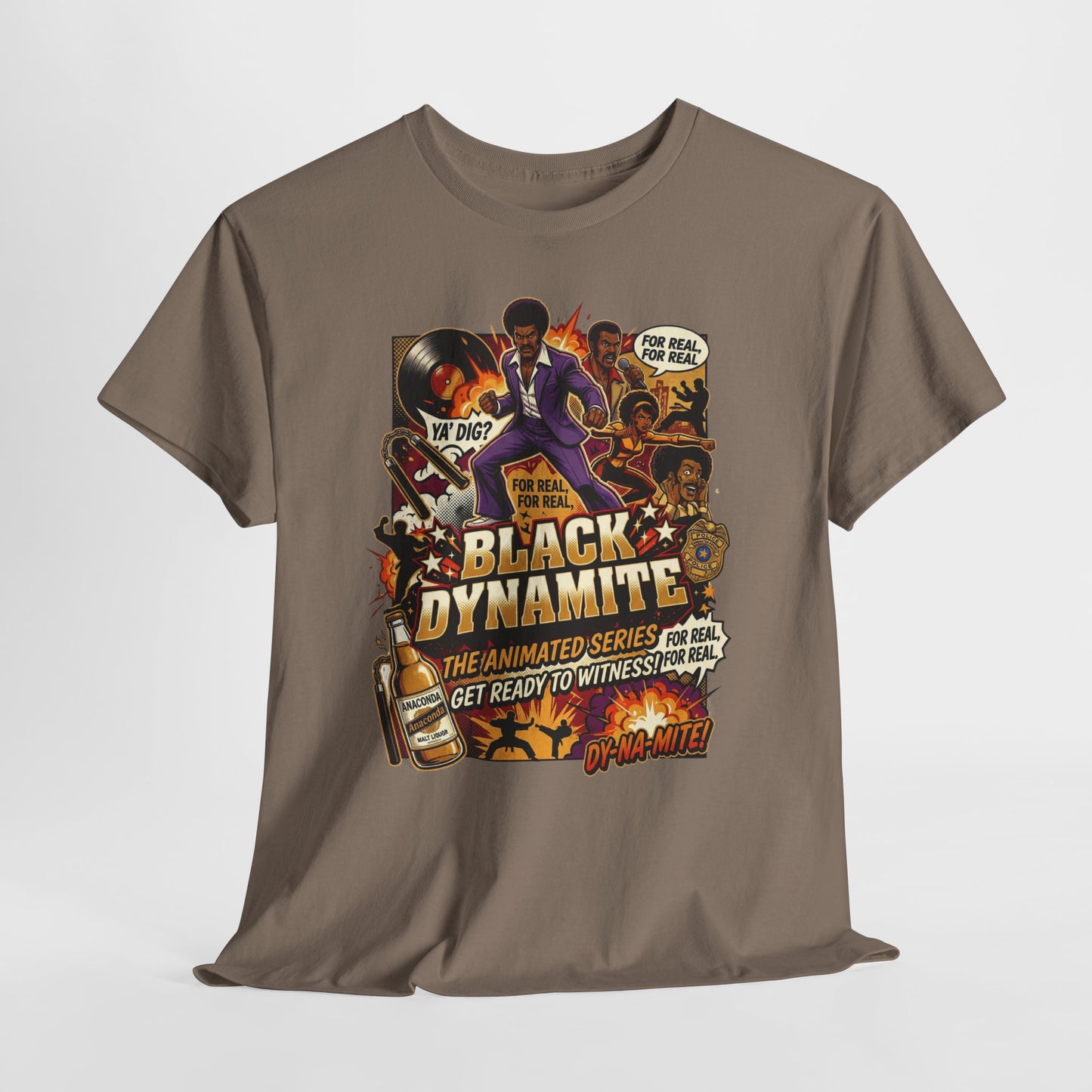 Black Dynamite Graphic Tee — Vintage Blaxploitation Movie Poster Shirt
