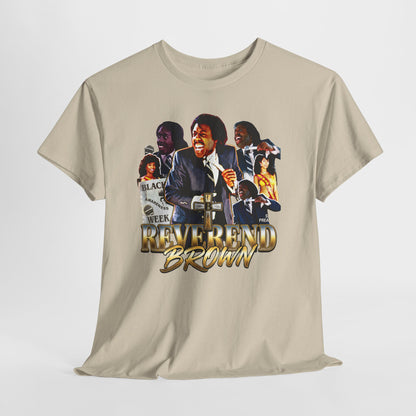 Reverend Brown Vintage Coming To America Collage T-Shirt