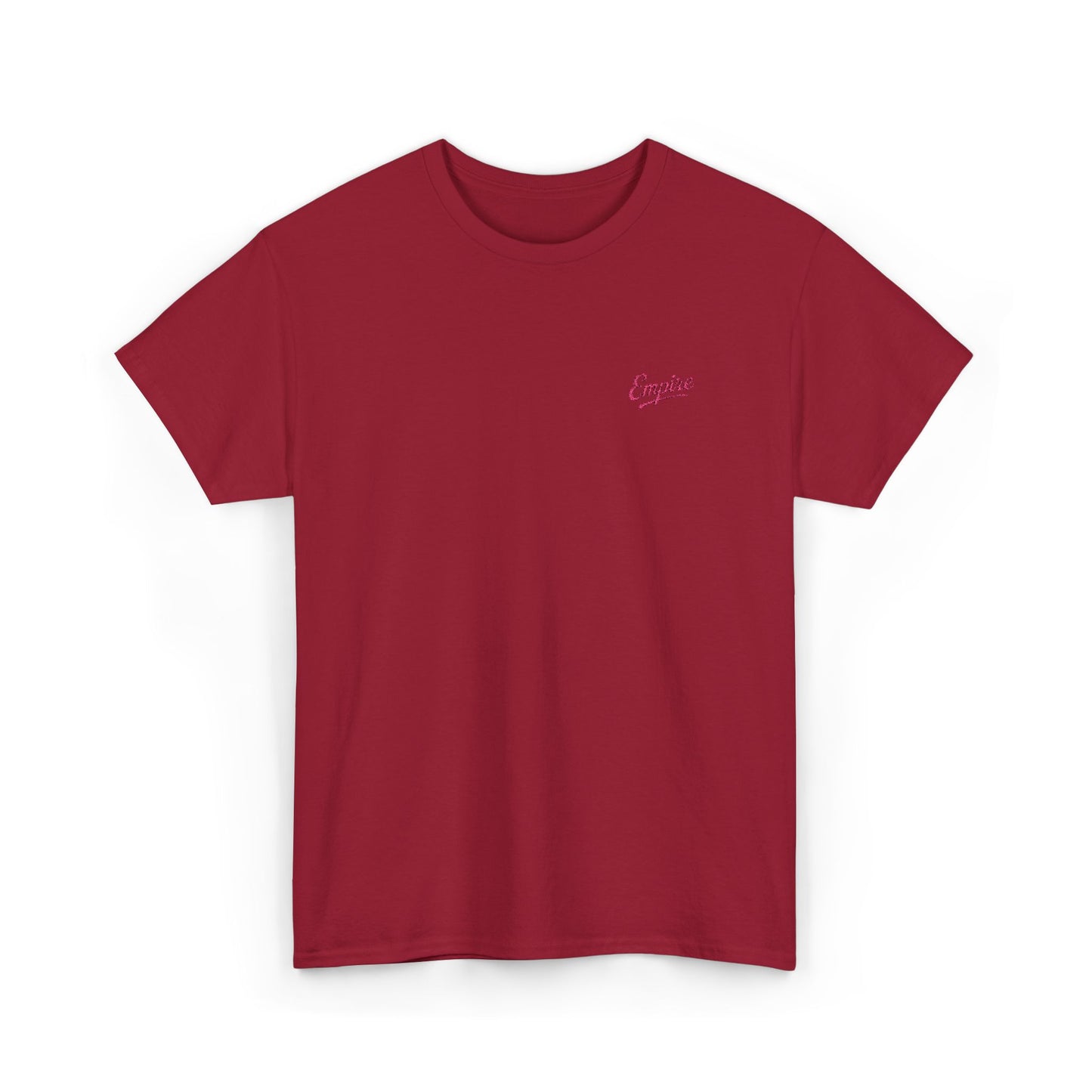 Signature Embroidered Empire Pink Chest Logo T-Shirt
