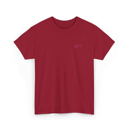 Signature Embroidered Empire Pink Chest Logo T-Shirt