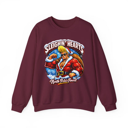 Johnny B 'Sleighin' Hearts' Crewneck Sweatshirt — Where the Ho-Ho-Ho's At