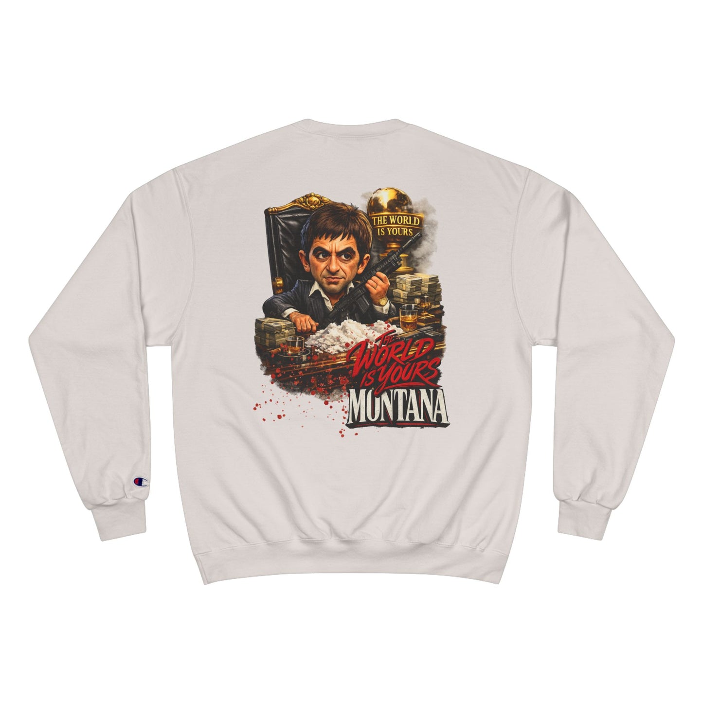 Montana Scarface Graphic Sweatshirt — "The World Is Yours" Vintage Movie Crewneck