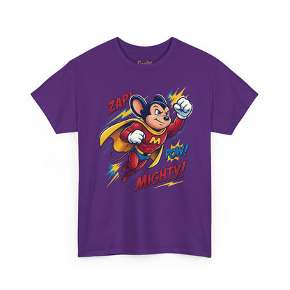 Mighty Mouse Comic Tee — Retro Superhero Kids Graphic T-Shirt