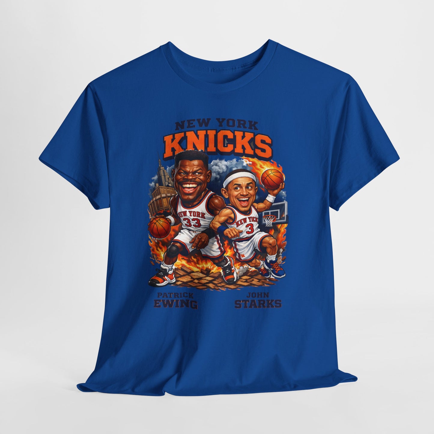 New York Knicks Patrick Ewing & John Starks Retro Basketball Tee
