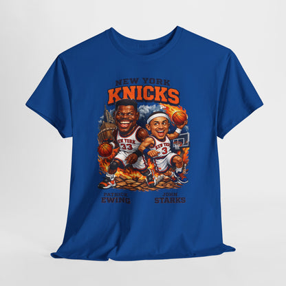 New York Knicks Patrick Ewing & John Starks Retro Basketball Tee