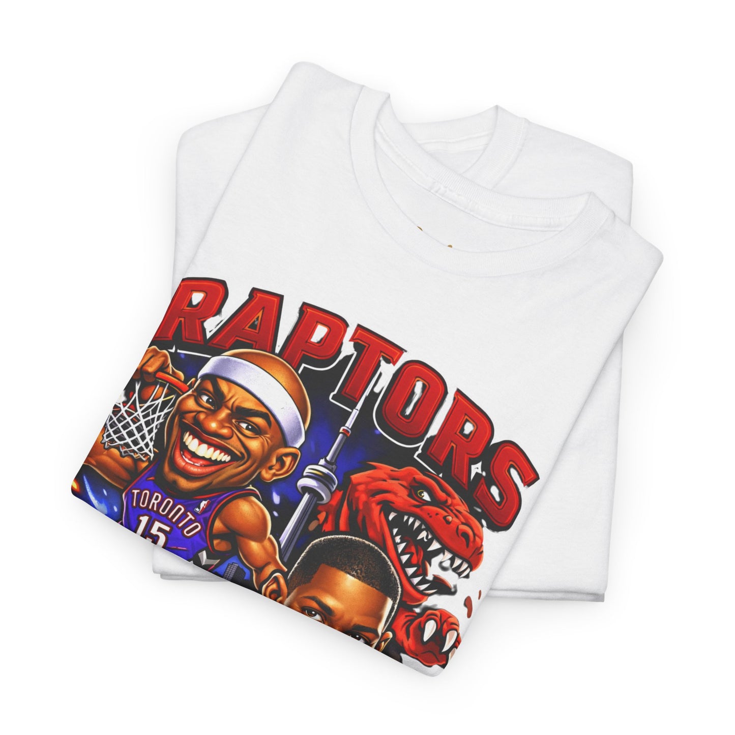 Raptors Basketball Tee — Vintage Cartoon Players Graphic Shirt