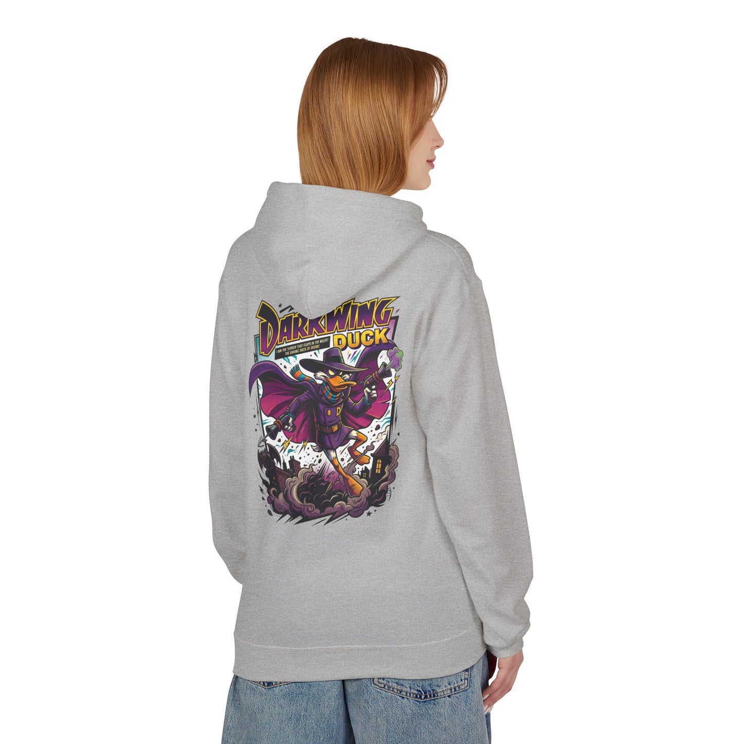 Retro Darkwing Duck Graphic Hoodie | 90s Cartoon Nostalgia