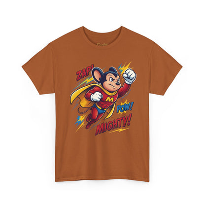 Mighty Mouse Comic Tee — Retro Superhero Kids Graphic T-Shirt
