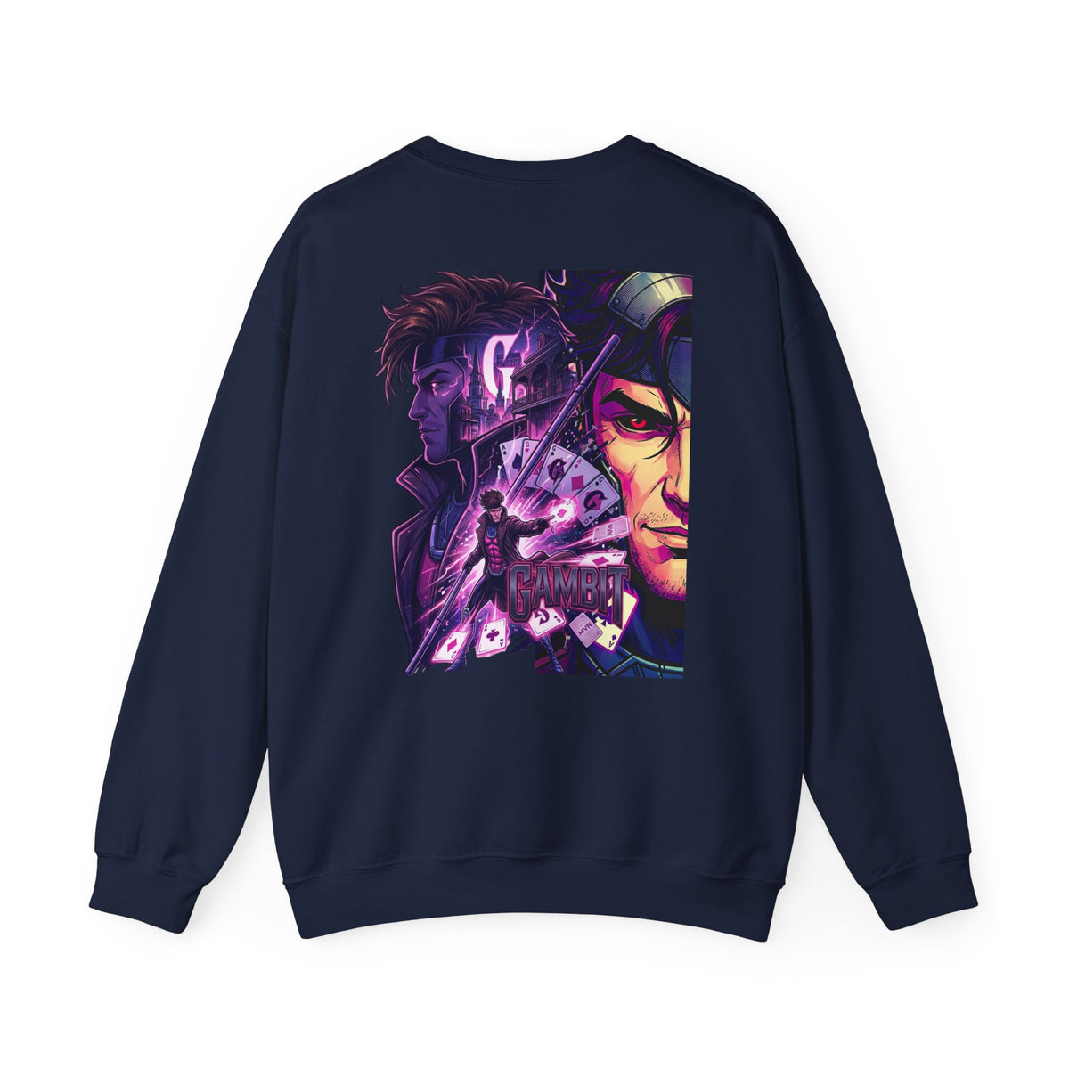 Gambit Inspired Crewneck Sweatshirt — Gambit X Men Graphic