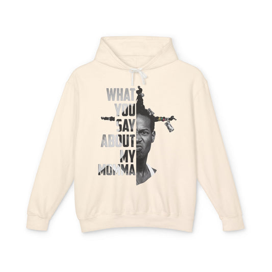 Loc Dog Graphic Hoodie — "What You Say About My Momma" Bold Portrait Pullover