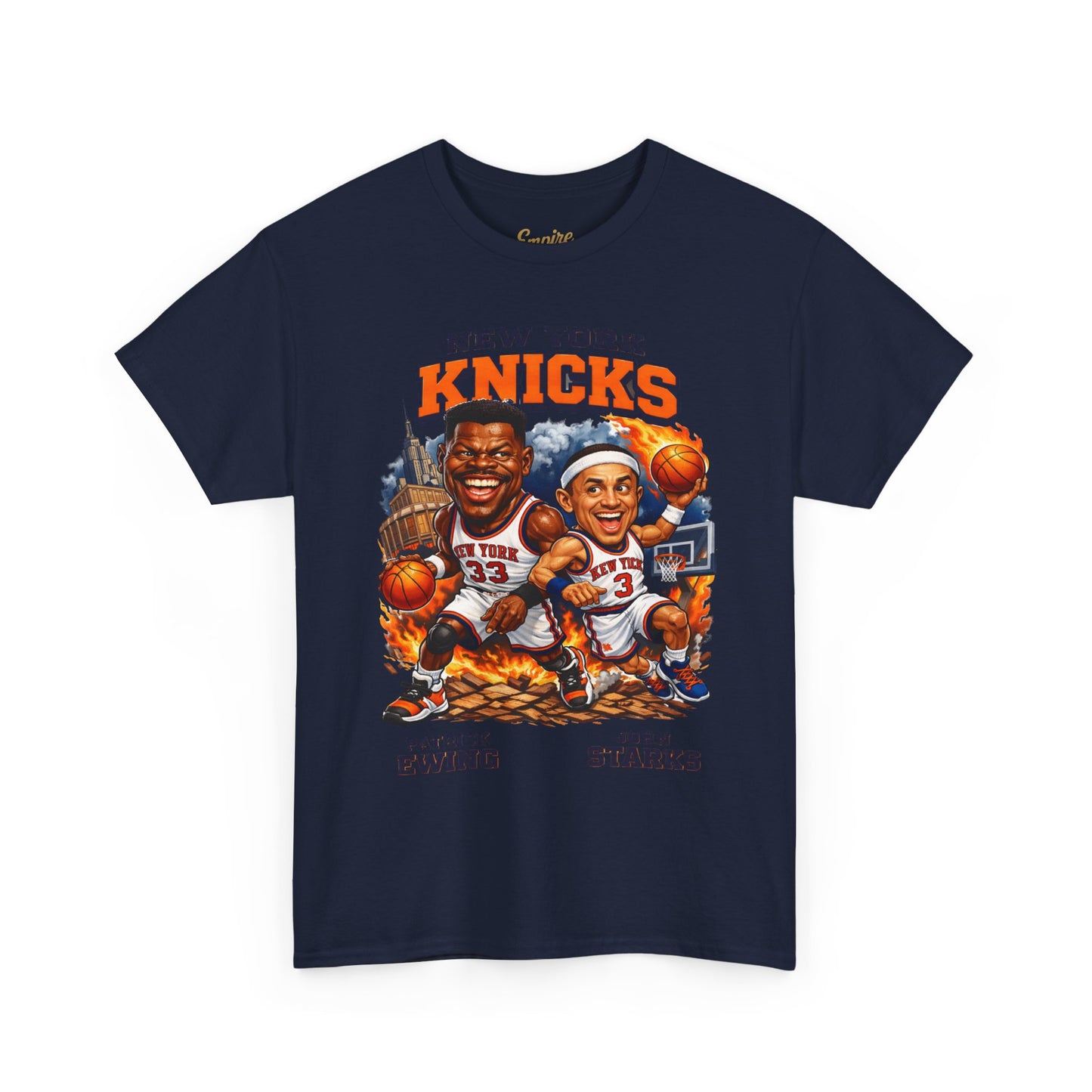 New York Knicks Patrick Ewing & John Starks Retro Basketball Tee