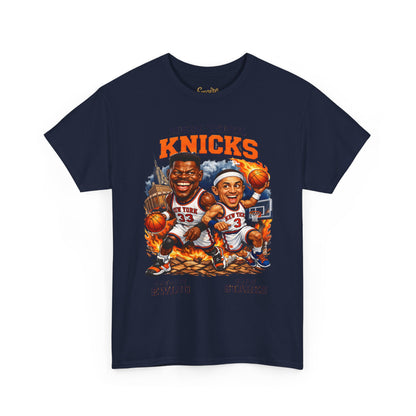 New York Knicks Patrick Ewing & John Starks Retro Basketball Tee