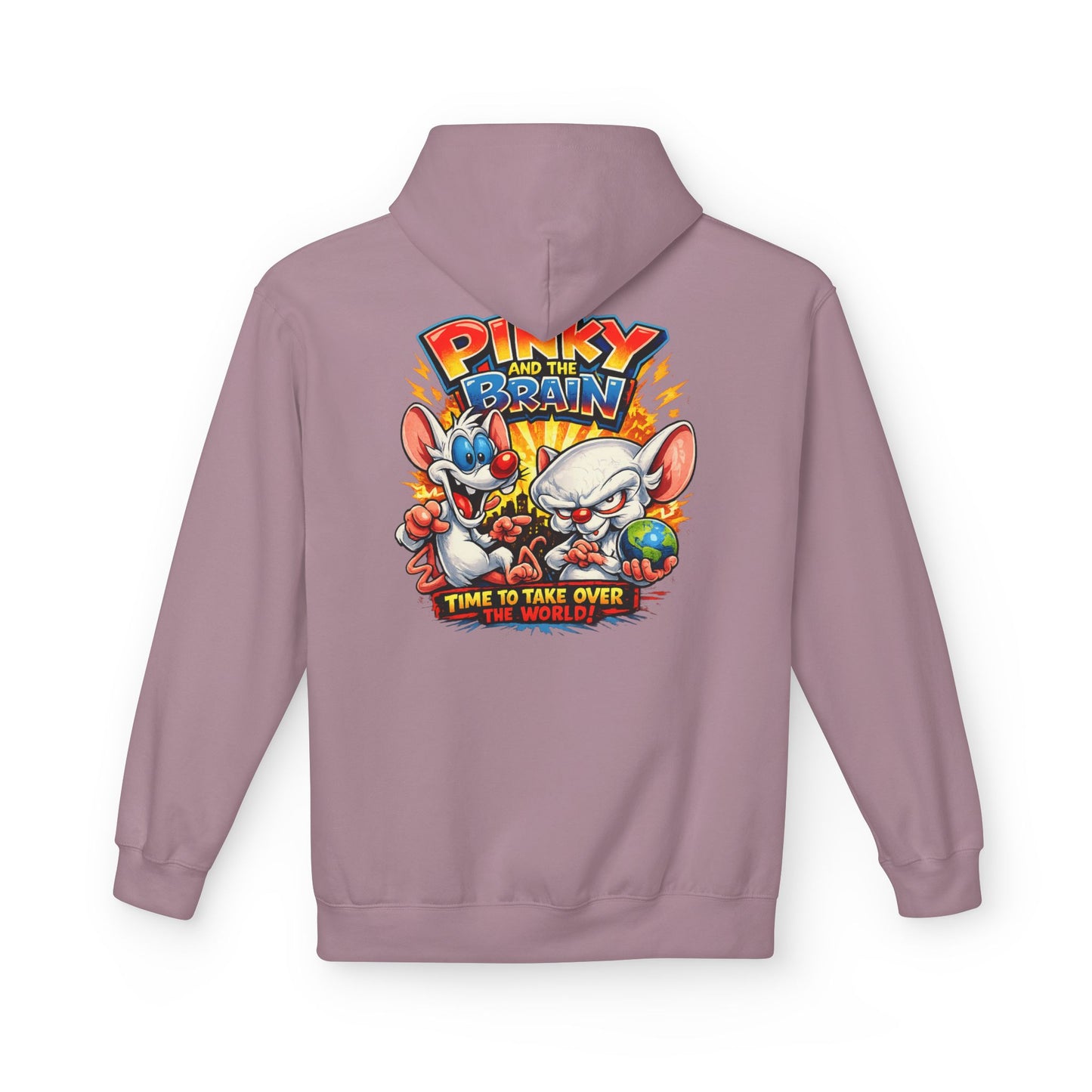 Pinky and the Brain "Time to Take Over the World" Midweight Softstyle Fleece Hoodie