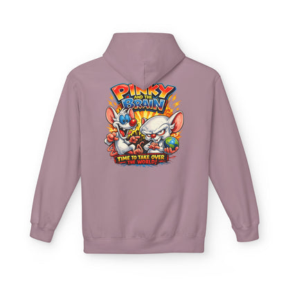 Pinky and the Brain "Time to Take Over the World" Midweight Softstyle Fleece Hoodie